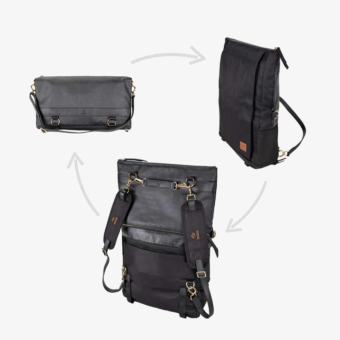 Dakota 3-in-1 Convertible Backpack Purse – Handbag, Crossbody & Backpack.